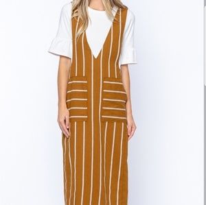 Mustard overall dress